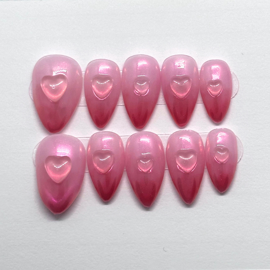 Pink Ombre Hearts